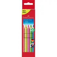 Faber-Castell Jumbo Grip Neon - Pastelky trojhranné - 5 ks