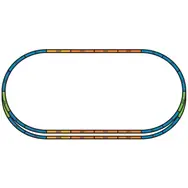 Piko 55367 Podloží pro sady kolejí A+E (základní ovál s paralelní tratí) / Měřítko: H0 (1:87) / od 14 let 