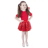 RAPPA Dětský kostým tutu sukně beruška s křídly / 3-10 let (104-150 cm)