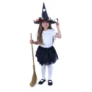 RAPPA Dětský kostým tutu sukně čarodějnice - Halloween / 3-10 let