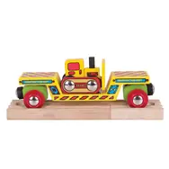 Bigjigs Rail Vagon s buldozerem + 2 koleje / od 3 let