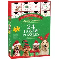 EUROGRAPHICS Puzzle Adventní kalendář: Vánoční tlapky / 24x50 dílků / od 6 let