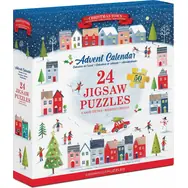 EUROGRAPHICS Puzzle Adventní kalendář: Vánoční město / 24x50 dílků / od 6 let