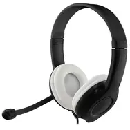 Media-Tech EPSILION černo-bílá / sluchátka s mikrofonem / USB / 1.9 m