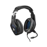 TRUST GXT 488 Forze PS4 / sluchátka pro PS4 / mikrofon / 50mm měniče / ovládání hlasitosti / 3.5 mm jack / černo-modrá