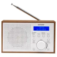 Denver DAB-46 bílá / stolní rádio / DAB+ / FM / síťový adaptér nebo 4x AA baterie