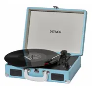 Denver VPL-120 modrá / Gramofon / připojení k PC pomocí USB / umožňuje nahrávání LP desek do PC