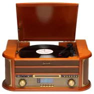 Denver MRD-51 hnědá / USB Gramofon / s integrovaným DAB rádiem / kazetový přehrávač / CD