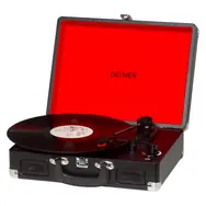 Denver VPL-120 černá / Gramofon / připojení k PC pomocí USB / umožňuje nahrávání LP desek do PC