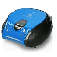 Lenco SCD-24 modrá / FM rádio / CD přehrávač / 2x2W / 3.5mm jack