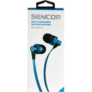 SENCOR SEP 300 MIC modrá / Sluchátka do uší / mikrofon / 3.5mm jack / 1.2m 