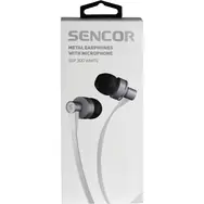 SENCOR SEP 300 MIC bílá / Sluchátka do uší / mikrofon / 3.5mm jack / 1.2m 