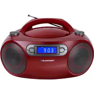 BLAUPUNKT BB18RD červená / Rádiomagnetofon / FM/CD/MP3/USB/AUX / budík / 2x 2W RMS