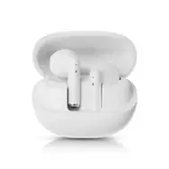 Niceboy Beans 4 bílá / Bezdrátová sluchátka s mikrofonem / Bluetooth 5.4 / IPX4 / nabíjecí pouzdro 