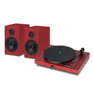 Pro-Ject JukeBox E1 HiFi Set Red / Kompletní stereofonní audio systém s gramofonem