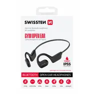 Rozbaleno - SWISSTEN Gym Open Ear černá / Open-ear bezdrátová sluchátka / BT 5.2 / IP55 / rozbaleno
