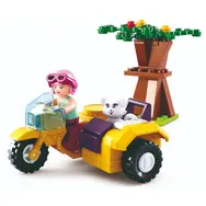 Sluban Girls Dream Holidays M38-B0600C Motocykl se sajdkárou / LEGO - kompatibilní / Počet figurek|dílků:1|66 / od 6 let