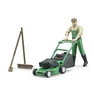 Bruder 62103 BWORLD Zahradník se sekačkou a příslušenstvím / 4+