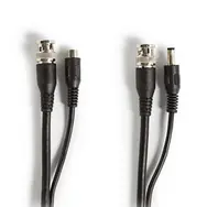 Nedis CCTV bezpečnostní kabel černá / BNC / DC / 10.0 m / Kulatý / PVC / Dárkový Box