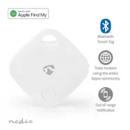 Nedis SmartLife Key Finder s podporou Apple Find My App 1ks bílá / 1x CR2032 baterie / Bluetooth 5.1 
