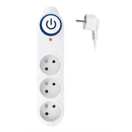 Rozbaleno - Solight PO39 přepěťová ochrana bílá / 3 zásuvky / 1.5m / rozbaleno