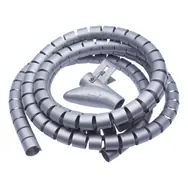 CONNECT IT trubice pro vedení kabelů WINDER šedá / 2.5m x 20mm