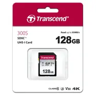 Transcend 300S SDXC 128GB / UHS-I / U3 / V30 / R: 95MBs / W: 40MBs