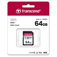 Transcend 300S SDXC 64GB / UHS-I / U3 / V30 / R: 95 / W: 25MBs