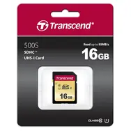 Transcend 500S SDHC 16GB / UHS-I / U1 / R: 95MBs / W: 60MBs