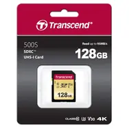 Transcend 500S SDXC 128GB / UHS-I / U3 / V30 / R: 95MBs / W: 60MBs
