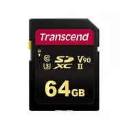Transcend 700S 64GB / SDXC paměťová karta / Class 10 / UHS-II U3 / MLC / R:285MBps / W:180MBps