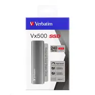 Verbatim Store 'n' Go GEN2 Vx500 240GB stříbrná / Externí SSD / 2.5"/ USB 3.1 Gen 2 / čtení: 500MBs / zápis: 430MBs
