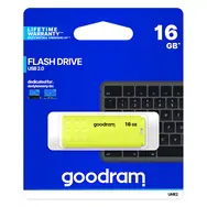 GOODRAM UME2 16GB žlutá / Flash disk / USB 2.0 / čtení: 20MBs / zápis: 5MBs