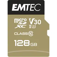 EMTEC SpeedIN PRO microSDXC 128GB + adaptér / Class 10 / UHS-I U3 V30 A1 / čtení: 100MBs / zápis: 95MBs