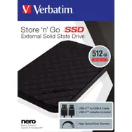 Verbatim SSD Store 'n' Go 512GB černá / Externí SSD / 2.5"/ USB 3.2 Gen. 1