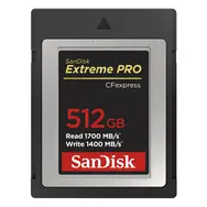 SanDisk Extreme Pro CF express 512GB / Type B / čtení: až 1700 MBs / zápis: až 1400 MBs
