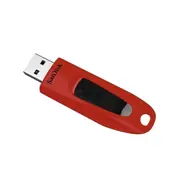 SanDisk Ultra 64 GB červená / Flash Disk / USB 3.0 / čtení: až 100MBs / zápis: 40MBs