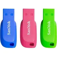 SanDisk Cruzer Blade 16 GB modrá & růžová & zelená 3 ks / Flash Disk / USB 2.0 