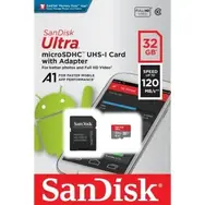 SanDisk Ultra microSDHC 32GB + adaptér / Class 10 / A1 / UHS-I / čtení: až 120MBs