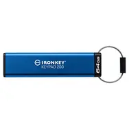 Kingston IronKey Keypad 200 64GB modrá / Flash Disk / USB 3.2 Gen 1 - (USB-A 3.0)