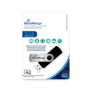 MediaRange MR931-2  USB-Stick 16GB stříbrná / USB 2.0 Type A / Rychlost čtení 15 MB/s / Rychlost zápisu 5 MB/s / Hliník