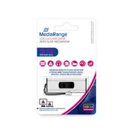 MediaRange MR915  USB-Stick 16GB stříbrná / USB 3.0 Type A / Rychlost čtení 50 MB/s / Rychlost zápisu 15 MB/s / Hliník