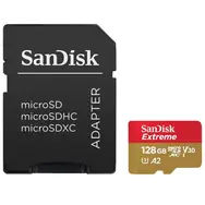 SanDisk Extreme microSDXC 128GB + adaptér  / Class 10 / UHS-I / čtení: až 190MBs
