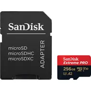 SanDisk Extreme PRO microSDXC 256GB + adaptér / Class 10 / UHS-I / čtení: až 200MBs