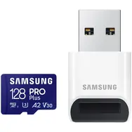 SAMSUNG PRO Plus microSDXC 128 GB + USB adaptér / UHS-1 / Class 10 / U3 / Čtení: 180MBps / Zápis: 130MBps
