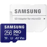 SAMSUNG PRO Plus microSDXC 256 GB + SD adaptér / UHS-1 / Class 10 / U3 / Čtení: 180MBps / Zápis: 130MBps