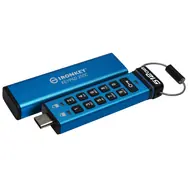 Kingston IronKey Keypad 200C 512GB modrá / Flash Disk / USB 3.2 Gen 1 - (USB-C) / FIPS 140-3 Level 3