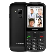 CPA Halo 28 Senior s nabíjecím stojánkem černá / 2.8" / 240 x 320 / 0.3 Mpx / SOS / svítilna / rádio / MicroSD / BT 