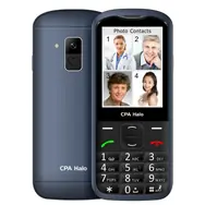 CPA Halo 28 Senior s nabíjecím stojánkem modrá / 2.8" / 240 x 320 / 0.3 Mpx / SOS / svítilna / rádio / MicroSD / BT 