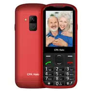 CPA Halo 28 Senior s nabíjecím stojánkem červená / 2.8" / 240 x 320 / 0.3 Mpx / SOS / svítilna / rádio / MicroSD / BT 